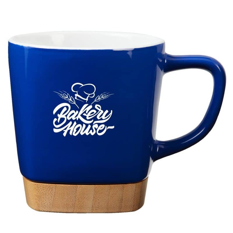 Custom 11 Oz. Ceramic Mug with Removable Bamboo Coaster - 3