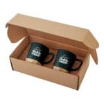 Custom 11 Oz. Ceramic Mugs w/Removable Bamboo Coaster Gift Set - 3