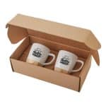 Custom 11 Oz. Ceramic Mugs w/Removable Bamboo Coaster Gift Set - 5