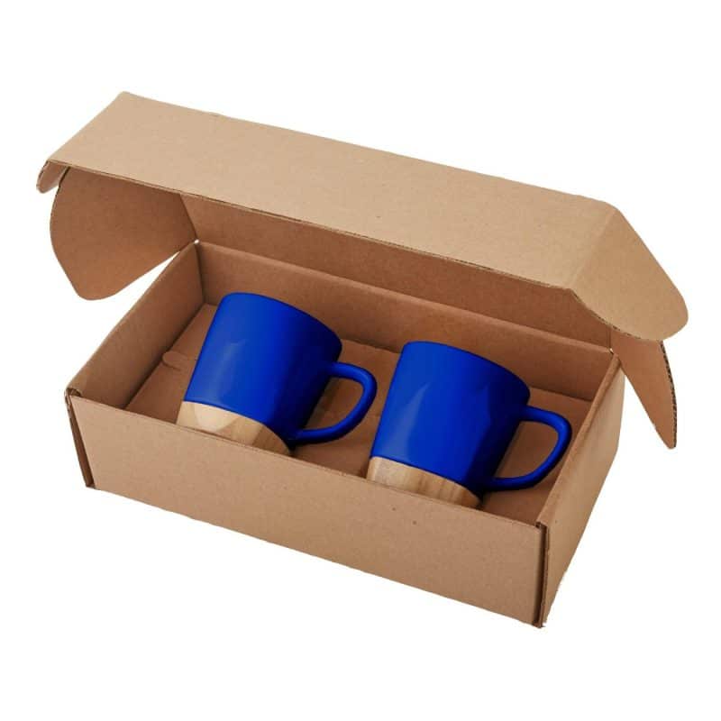 Custom 11 Oz. Ceramic Mugs w/Removable Bamboo Coaster Gift Set - 8