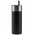 Custom 20 Oz. Stainless Steel Tumbler w/Bamboo Lid & Straw - 4
