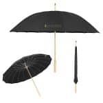 Custom 46" Arc Umbrella With 100% Rpet Canopy & Bamboo Handle - 2