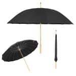 Custom 46" Arc Umbrella With 100% Rpet Canopy & Bamboo Handle - 3