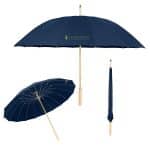 Custom 46" Arc Umbrella With 100% Rpet Canopy & Bamboo Handle - 5