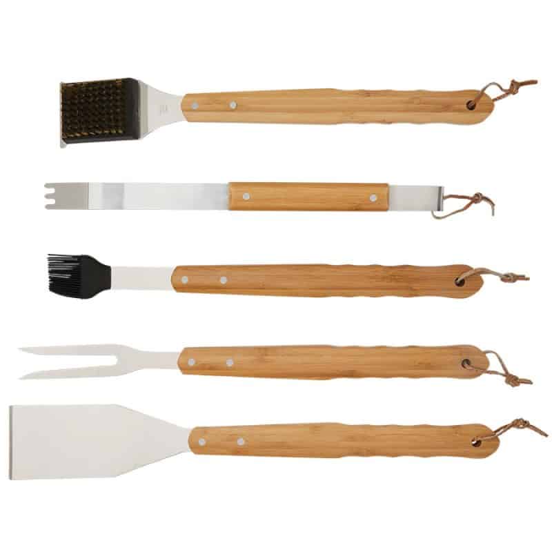 Custom 5 Piece Bamboo BBQ Set - 4