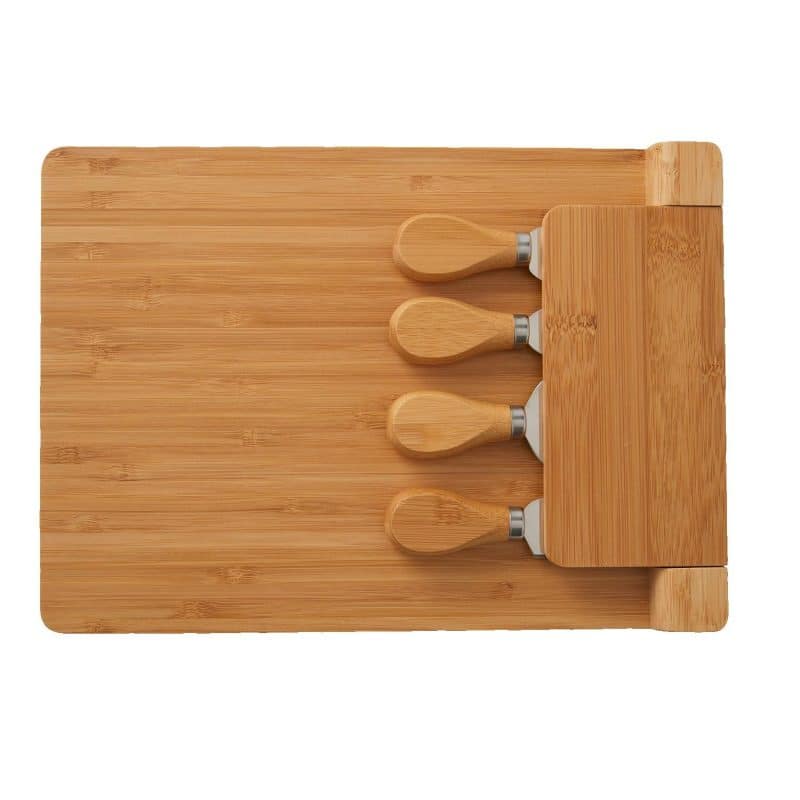 Custom 5-Piece Magnetic Bamboo Cheese Board Set - 1