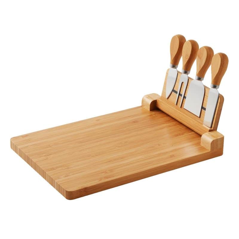 Custom 5-Piece Magnetic Bamboo Cheese Board Set - 2