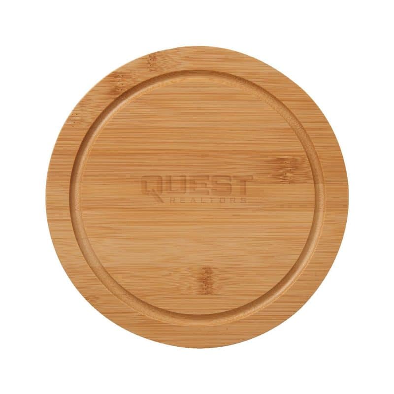 Custom 5-Piece Swivel Top Bamboo Cheese Board Set - 5