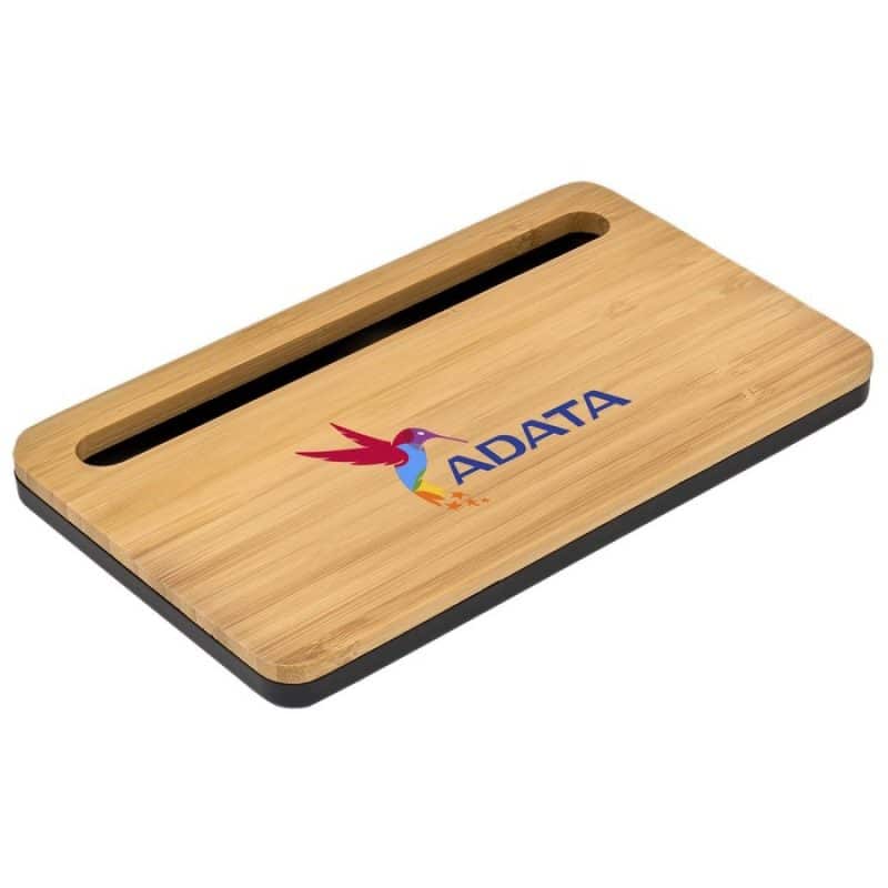 Custom 5W Bamboo Desktop Wireless Charger - 3