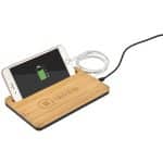 Custom 5W Bamboo Desktop Wireless Charger - 5