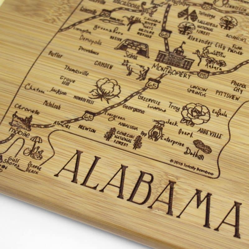 Custom A Slice of Life Alabama Serving & Cutting Board - 4