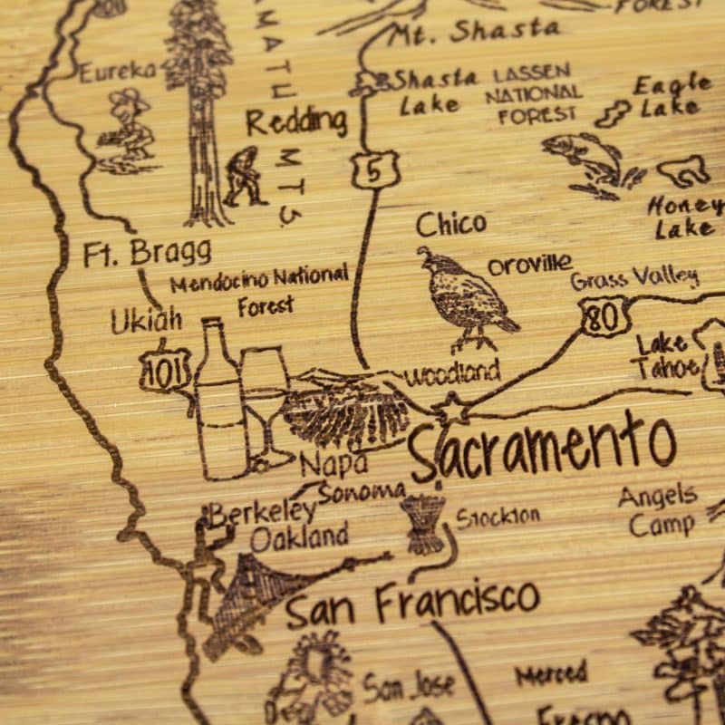 Custom A Slice of Life California Serving & Cutting Board - 3