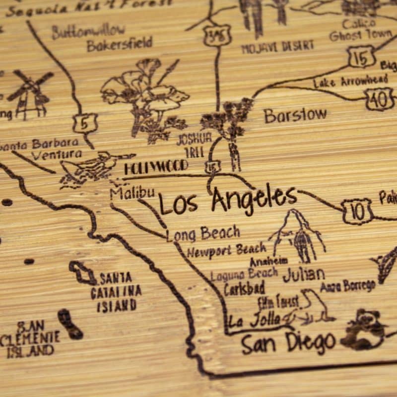 Custom A Slice of Life California Serving & Cutting Board - 5