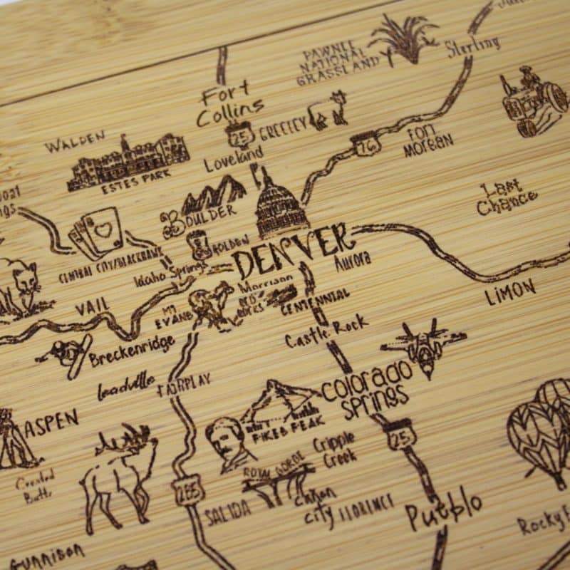Custom A Slice of Life Colorado Serving & Cutting Board - 2
