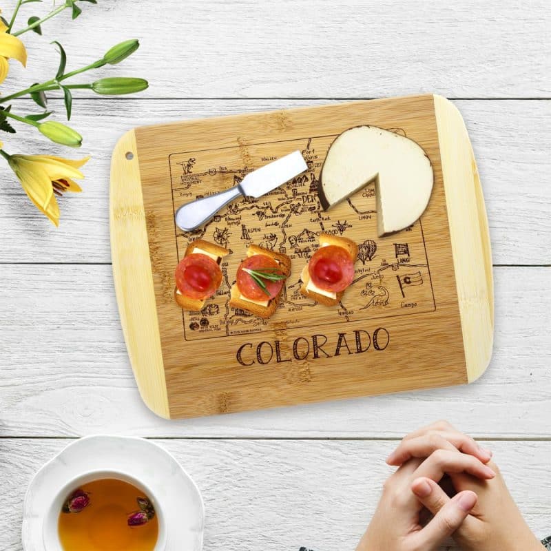 Custom A Slice of Life Colorado Serving & Cutting Board - 3