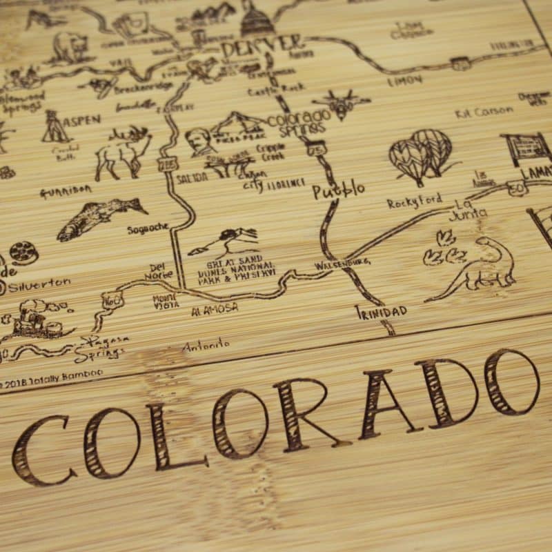 Custom A Slice of Life Colorado Serving & Cutting Board - 4