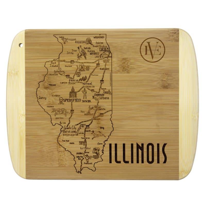 Custom A Slice of Life Illinois Serving & Cutting Board