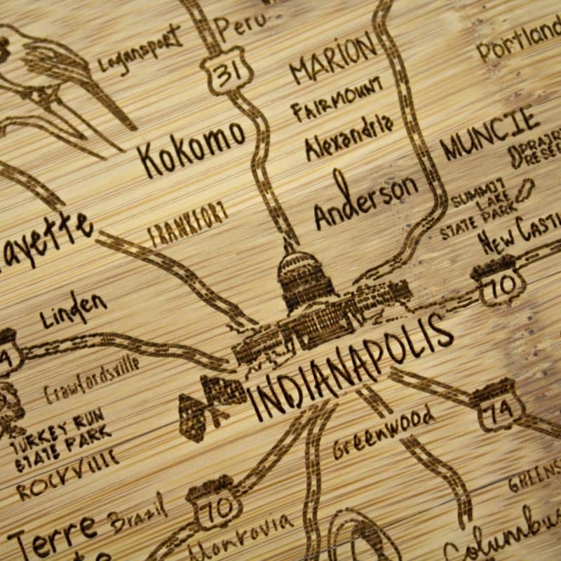Custom A Slice of Life Indiana Serving & Cutting Board - 2