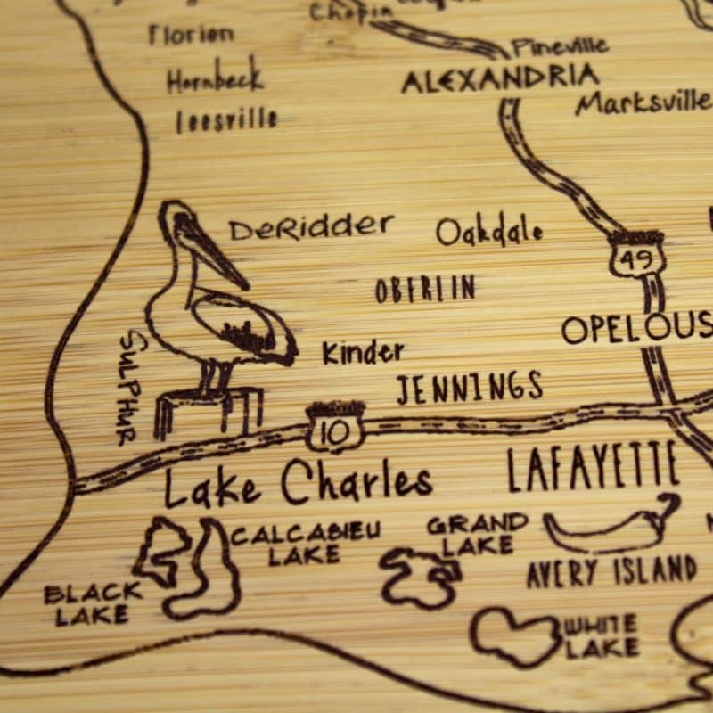 Custom A Slice of Life Louisiana Serving & Cutting Board - 3