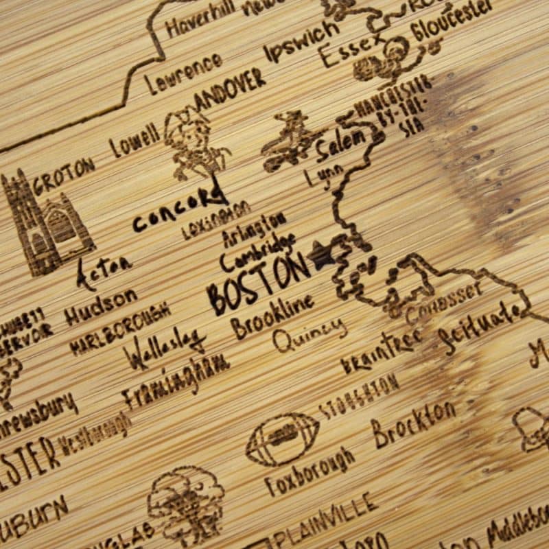 Custom A Slice of Life Massachusetts Serving & Cutting Board - 2