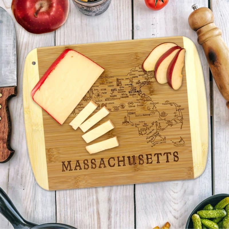 Custom A Slice of Life Massachusetts Serving & Cutting Board - 3