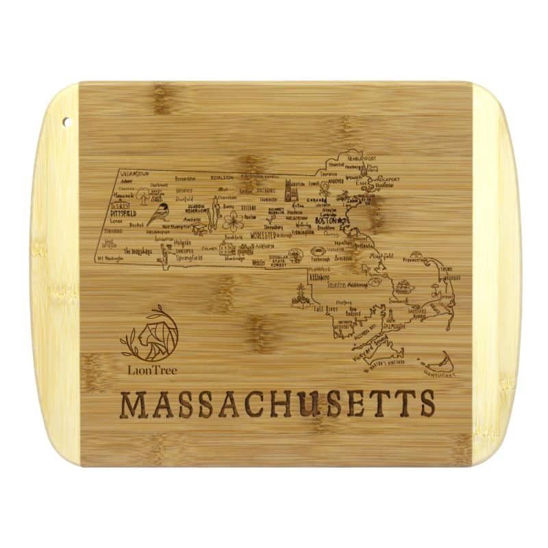 Custom A Slice of Life Massachusetts Serving & Cutting Board
