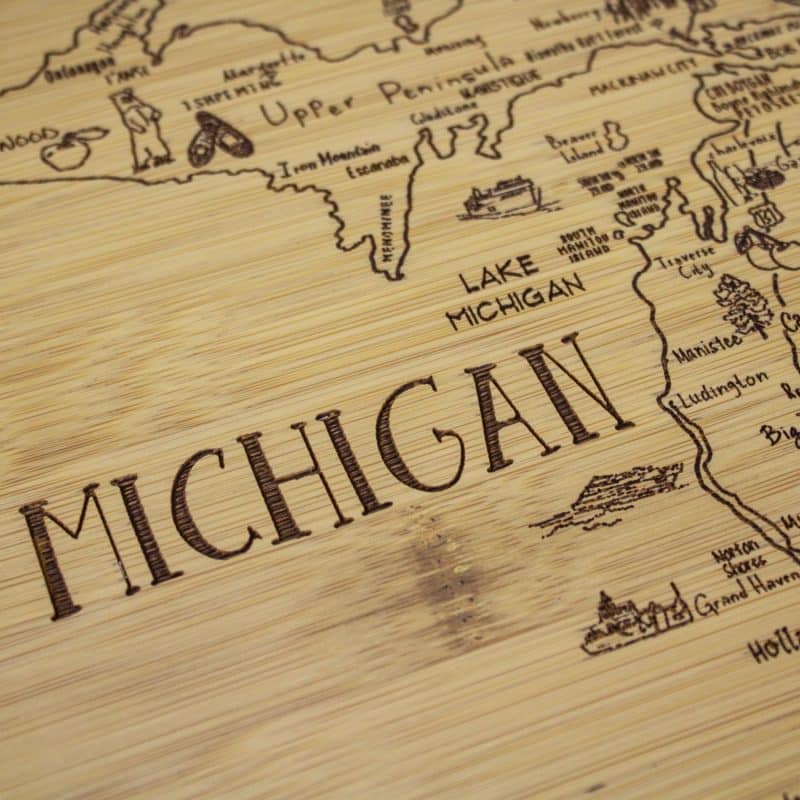 Custom A Slice of Life Michigan Serving & Cutting Board - 5
