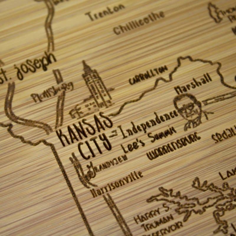 Custom A Slice of Life Missouri Serving & Cutting Board - 3