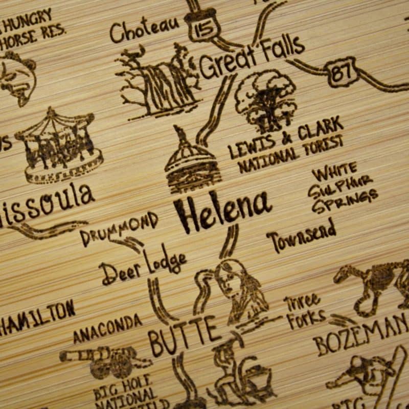 Custom A Slice of Life Montana Serving & Cutting Board - 2