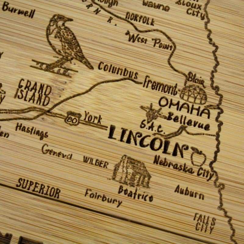 Custom A Slice of Life Nebraska Serving & Cutting Board - 2