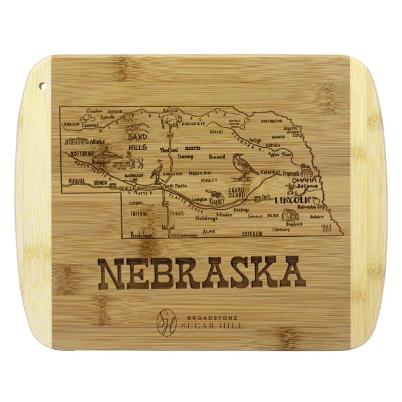 Custom A Slice of Life Nebraska Serving & Cutting Board