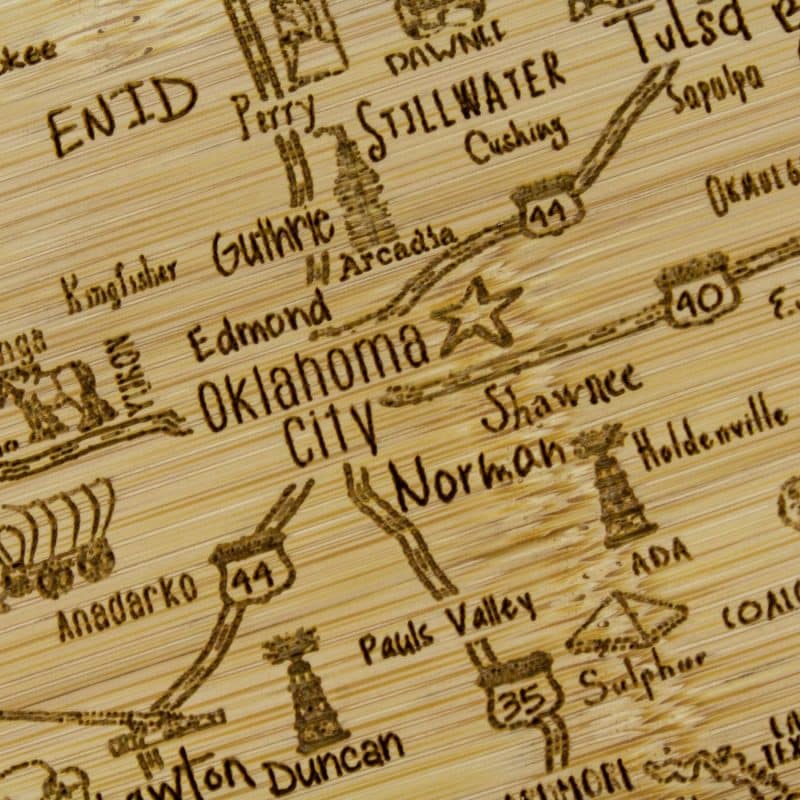 Custom A Slice of Life Oklahoma Serving & Cutting Board - 2