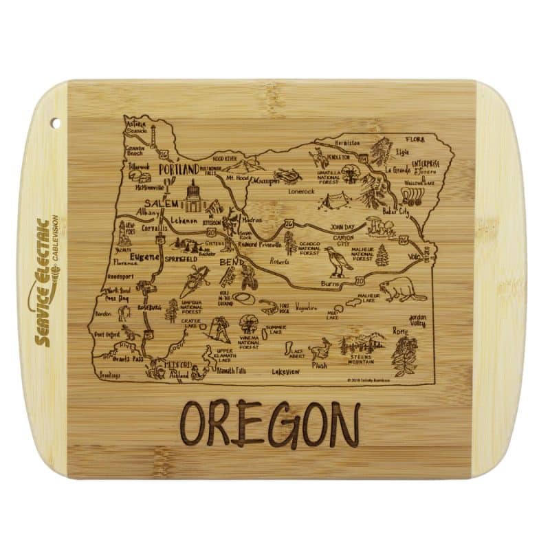 Custom A Slice of Life Oregon Serving & Cutting Board