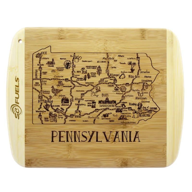 Custom A Slice of Life Pennsylvania Serving & Cutting Board