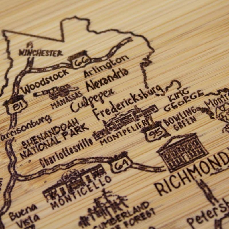 Custom A Slice of Life Virginia Serving & Cutting Board - 2