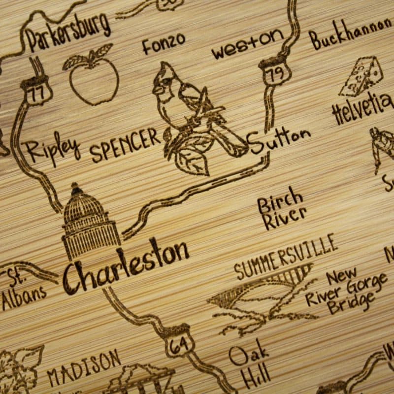Custom A Slice of Life West Virginia Serving & Cutting Board - 2