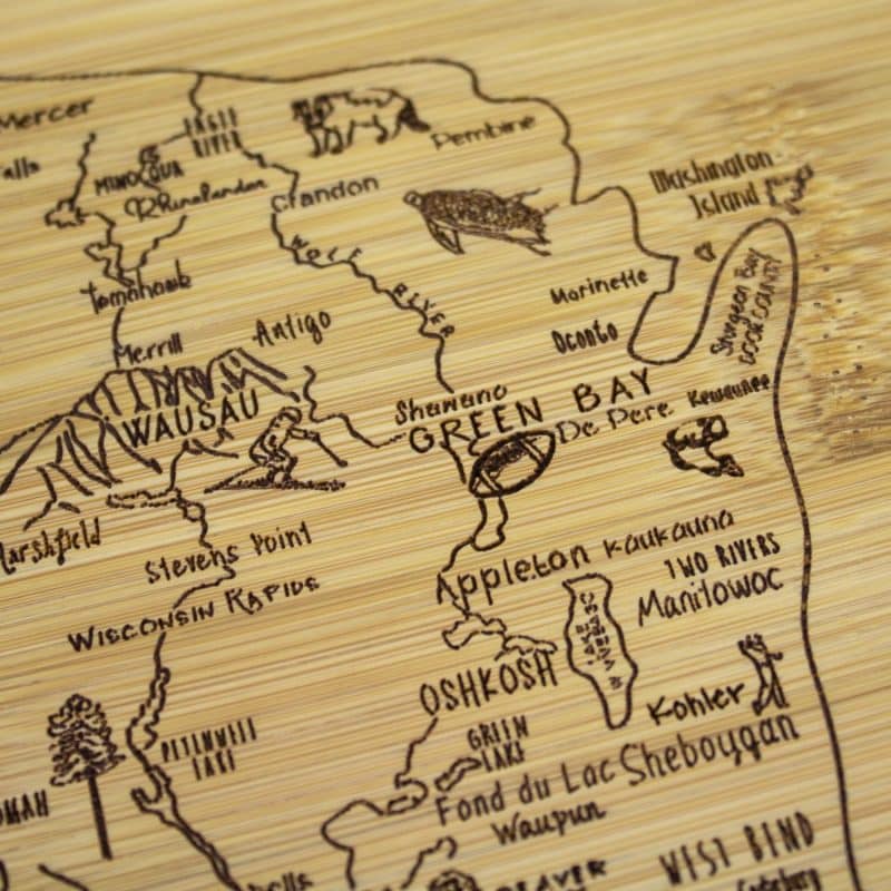 Custom A Slice of Life Wisconsin Serving & Cutting Board - 2