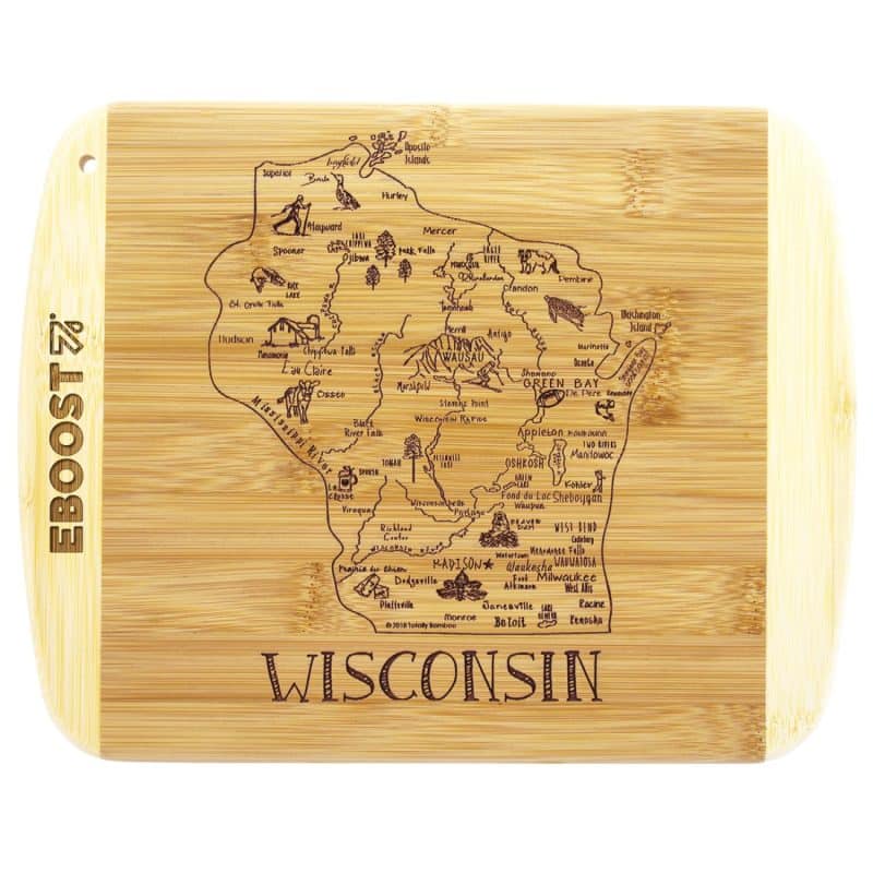 Custom A Slice of Life Wisconsin Serving & Cutting Board