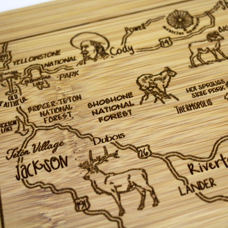 Custom A Slice of Life Wyoming Serving & Cutting Board - 3