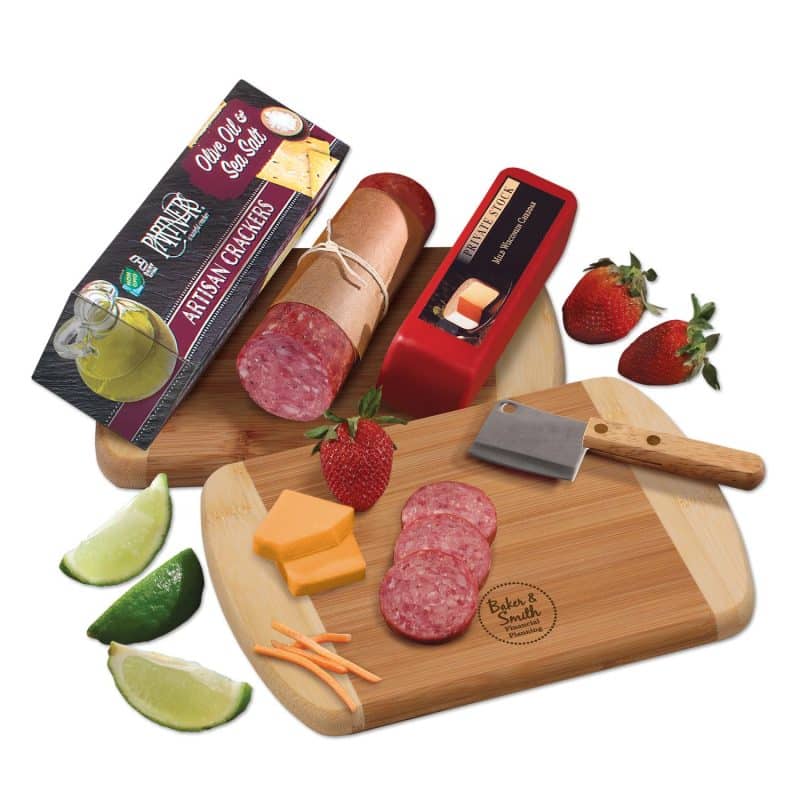 Custom A Taste of Wisconsin Snack Board w/Cleaver