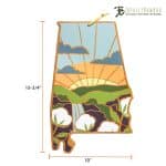 Custom Alabama State Shaped Cutting & Serving Board w/Artwork by Summer Stokes - 5