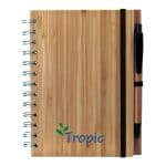 Custom Albany Bamboo Notebook & Pen - 1