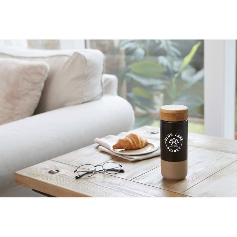 Custom Arlo Ceramic Tumbler with Bamboo lid 11oz