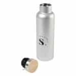 Custom Aviana™ Metallics Double Wall Stainless Steel Wine Bottle - 25 Oz. - Metallic Silver - 2