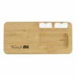 Custom Bamboo 10W Wireless Charging Pad with Cable Organizer