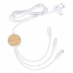 Custom Bamboo 3-in-1 39" Charging Cable - 1