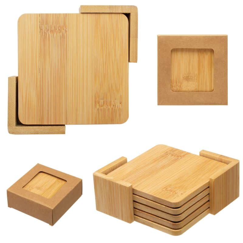 Custom Bamboo Coaster Set - 1