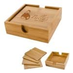 Custom Bamboo Coaster Set