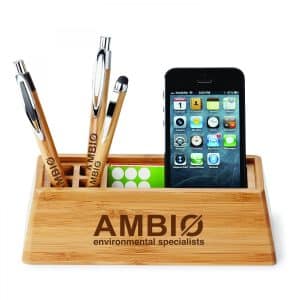 Custom Bamboo Desktop Organizer