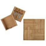 Custom Bamboo Puzzle Cheese Board Set - 5